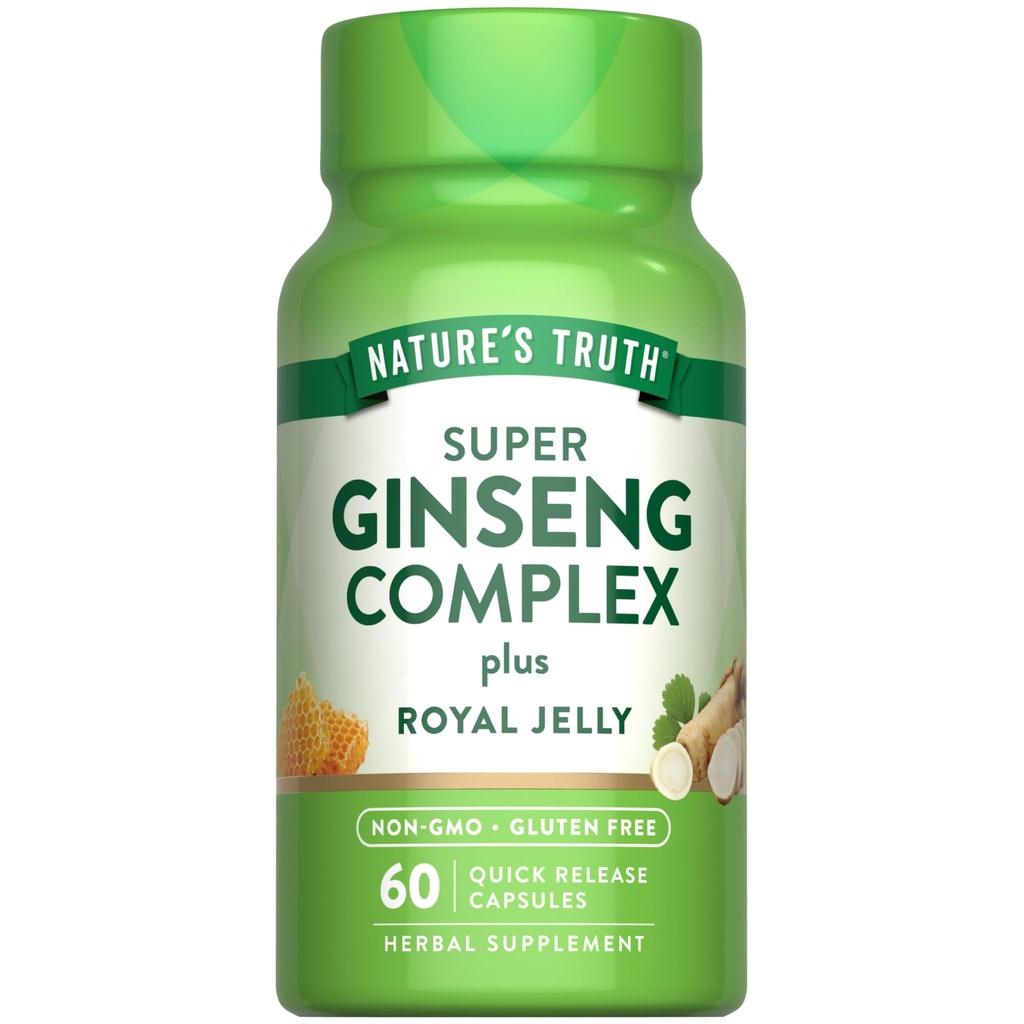 Naturens Sanning Super Ginseng Komplex | 60 kapslar | med Royal Jelly | Non-GMO & Gluten Free Supplement