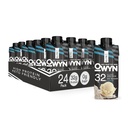 OWYN Pro Elite Vegan Plant-Based High Protein Shake, Vanilla, 24-Pack, 32g Plant Protein, Prebiotika, Superfoods Greens för träning och återhämtning, 0g Net Carbs, Zero Sugar, Keto (24 Pack)