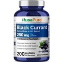 NusaPure Black Currant 10:1 Extract, 250 mg Equivalent till 2500 mg, per Veg Caps 200 Vegan, icke-GMO