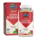 Garden of Life Liposomal Berberine och Chromium Picolinate för redan hälsosamt blodsocker, glukosmetabolism och kolesterol - Probiotika för enkel matsmältning - GMO, Gluten Free, Kosher, 30 portioner