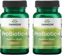 Swanson Probiotic-4 3 miljarder Cfu 60 Veg Caps (2 Pack)