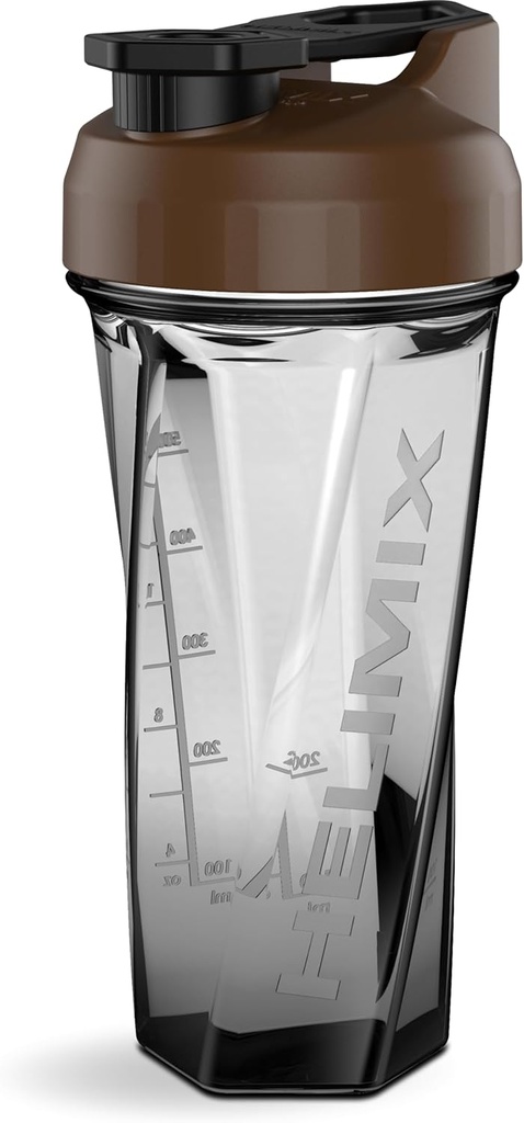 HELIMIX 2.0 Vortex Blender Shaker Bottle Holds upp till 28oz | No Blending Ball or Whisk | USA Made | Portable Pre Workout Whey Protein Drink Shaker Cup | Mixes Cocktails Smoothies Shakes | Top Rack Safe