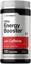 Horbäach Energy Supplement | 120 kapslar | med koffein, Ginseng & Vitamin B12 | Dagliga Energy Booster Pills | Non-GMO, Gluten Free