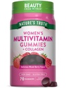 Naturens Sanning Kvinnor Multivitamin Gummies Plus Collagen & Biotin | 70 greve | Icke-GMO & Gluten fri tillägg