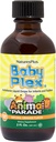 NaturesPlus Animal Parade Baby Plex, naturlig orange smak - 2 fl oz, paket med 2 - flytande multivitamin för spädbarn och småbarn - sockerfri, glutenfri - 120 totala portioner