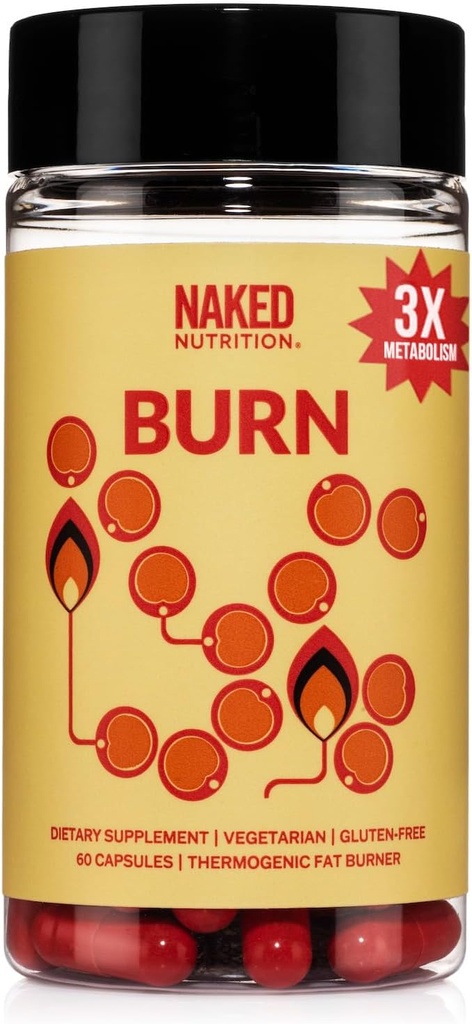 NAKED Metabolism Booster & Thermogenic Fat Burner för Män & Kvinnor - Viktminskning Piller för kvinnor - Belly Fat Burner med Gold Standard Clinical Trial - Appetite Suppressant för viktminskning för kvinnor