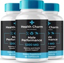 Health Charm, Health Charm Pills, Health Charm Capsules, Officiell Hälso Charm för Män Capsules, Health Charm Supplement Support, HealthCharm All Natural Pastillas, 180 kapslar för 3 månader