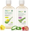 AloeCure Organic Aloe Vera Juice - 2 flaska Sample Pack - Lemon och Grape smak - 2x500ml