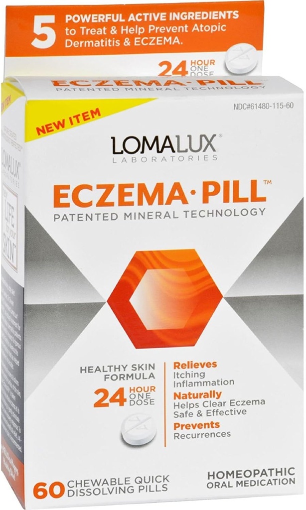 Loma Lux Laboratories Acne Eczema - Chewable - Snabbupplösning - 60 greve