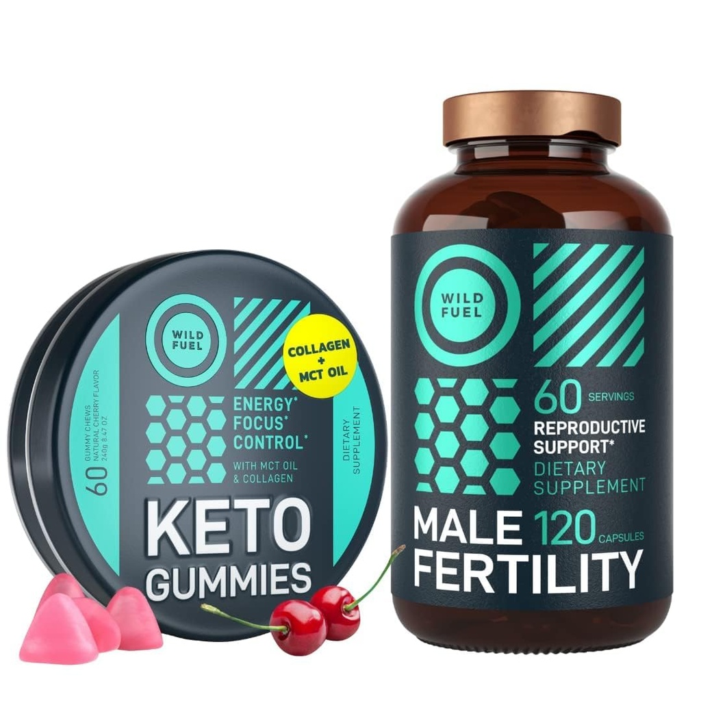 WILD FUEL Male Fertility Supplement och Keto Gummies Health and Energy Bundle