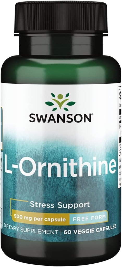 Swanson L-Ornithine Amino Acid 500 Milligram 60 Veg kapslar