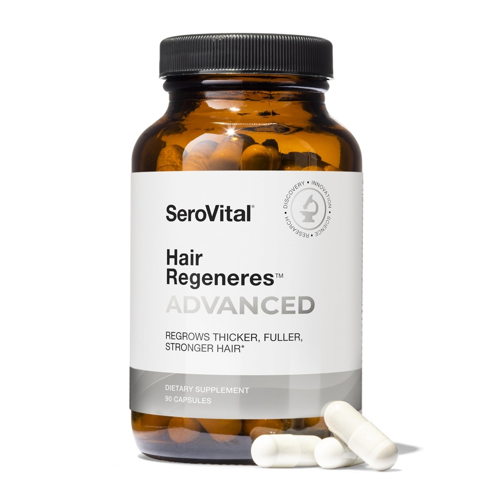 Serovital Hair Regeneres Advanced Hair Growth Supplement - Hår Vitaminer för kvinnor, Avancerad hårtillväxt, håravfallsbehandlingar för kvinnor, gallring hårbehandling - 90 greve