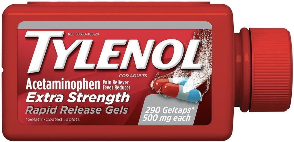 Tylenol Extra Styrka Snabb Släpp Gels 500 mg - 290 ct.