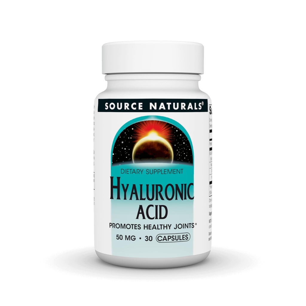 Källa Naturals Hyaluronsyra, främjar hälsosamma gemensamma *, 50 mg - 60 kapslar