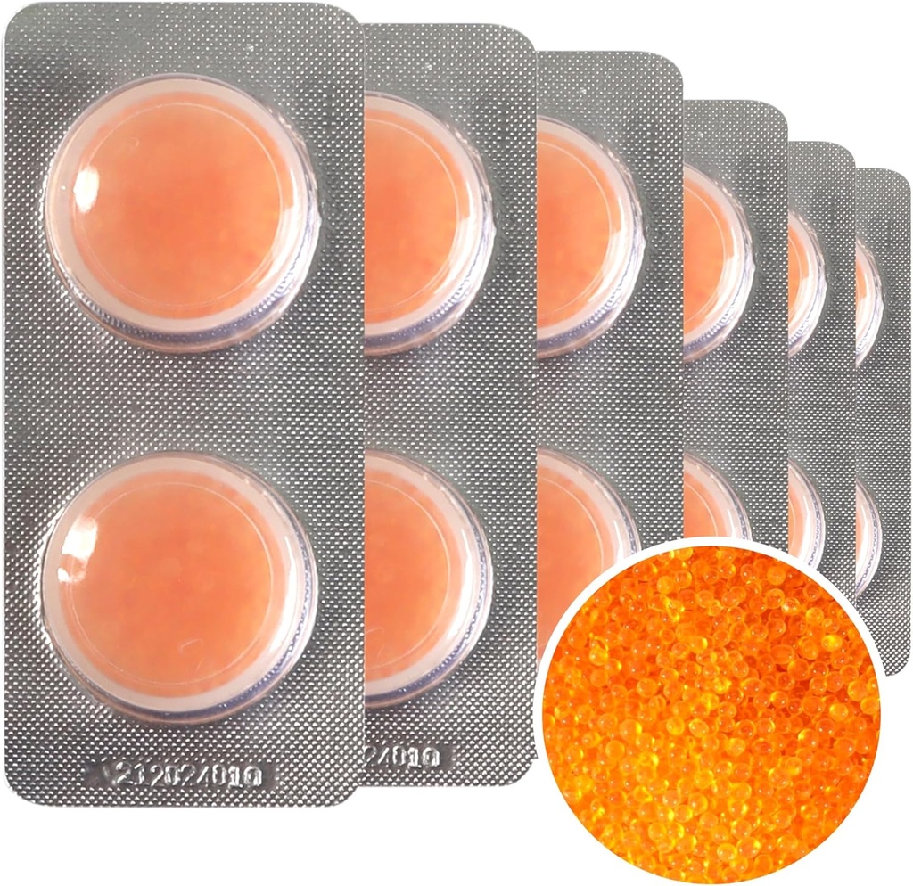 12-Pack Hearing Aid Dryer Capsules C & C Drying Dehumidifier Caps Tillbehör för Phonak, Starkey och Unitron Charger Case eller Any Hearing Aid Case Supplies Det kan lagra torra kapslar (3Garm)