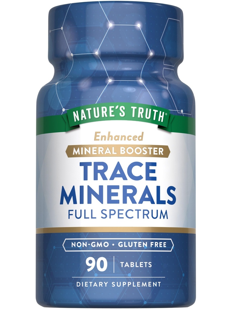 Naturens Sanning Trace Minerals Supplement med jod | 90 tabletter | Förbättrad mineral Booster | Non-GMO & Gluten fri tillägg