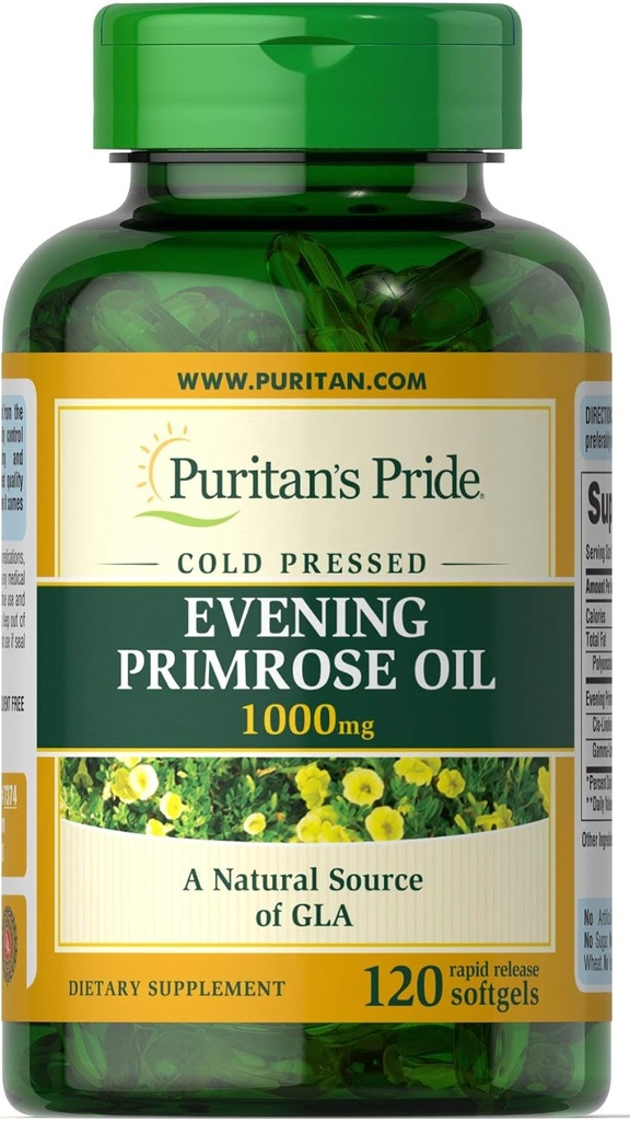Puritans Pride Evening Primrose Oil 1000 Mg Med Gla, 120 greve