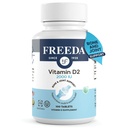 FREEDA Vitamin D2 2000 IE - Vegan Vitamin D för benstyrka och immunstöd - Vegan Ergocalciferol D2 Supplement - 100 små tabletter