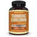 Arazo Nutrition Turmeric Curcumin med BioPerine 1300mg med Black Pepper - Joint Support Nutritional Supplements - 100% Herbal Tumeric Root Capsules