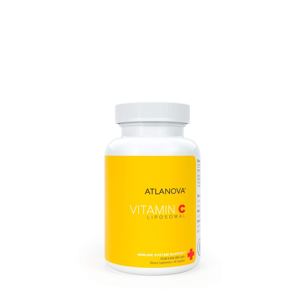 ATLANOVA True Liposomal Vitamin C 1000mg Capsules Vegan Best Natural Non GMO Made i USA Antioxidant Maximum Absorption Immune System Support & Collagen Booster Liposome Lab Formula Supplement