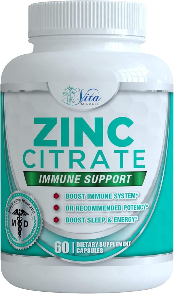 Zink Citrate 30mg Supplement - Immun Support för vuxna barn säkra immuntillskott Vitamin alternativ till Lozenge Liquid och Chewable tabletter