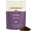Real Mushrooms Chaga Mushroom Powder - Organic Chaga Extract från Fruiting Body - för Wellness & Energy Support - Vegan, Non-GMO, 150 portioner - Mushroom Supplement för daglig användning