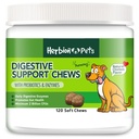 Herbion Pets Digestive Support Chews med Probiotics & Enzymes, 120 Soft Chews, med Daily Digestive Enzymes, för förbättrad Gut Health, Minsta 2 miljarder CFU, Made in USA for Dogs 12 Weeks+, Pack 1