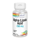SOLARAY Alpha Lipoic Acid 250 mg - 60 VegCaps - Hälsosam antioxidantaktivitet och energistöd - Icke-GMO & Vegan