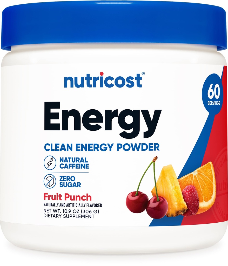 Nutricost Energy Complex (Fruit Punch) (60 portioner) - Ren energipulver, 300g Kosttillskott