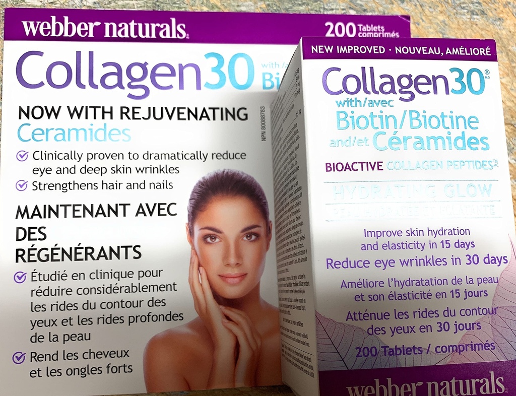 Webber Naturals Collagen 30 med Biotin och Ceramides, 200 tabletter