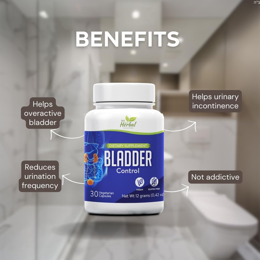 Bladder Control Suppplement, Bladder Support Supplement för män och kvinnor, hjälper till att minska urinläckage, frekvens och brådskande - naturligt växtbaserade tillskott