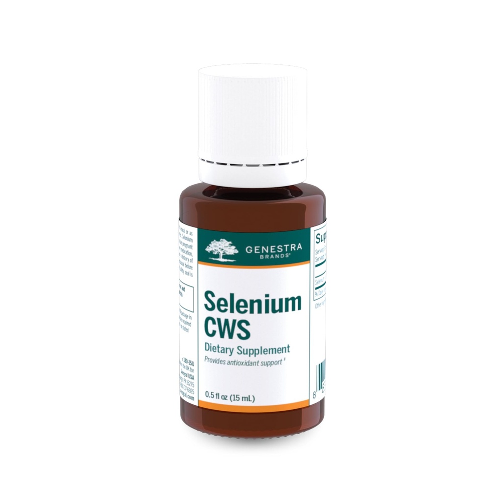 Genestra Brands Selenium CWS | Antioxidant Nutrient Support hjälper till att skydda mot oxidativ stress | 0,5 fl. oz.