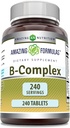 Fantastiska formler Vitamin B-komplex med 11 viktiga näringsämnen | Tabletter Supplement | Vitamin B1, B2, B3, B6, B12, Folic Acid, Biotin, Choline, Inositol, PABA (240 greve)