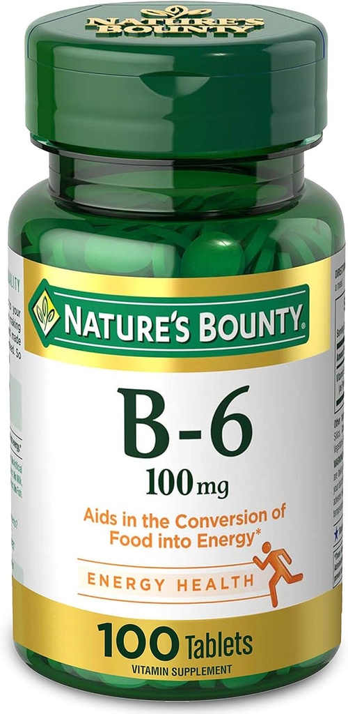 Naturens Bounty Vitamin B6, 100mg, tabletter, 100 Ct.