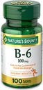 Naturens Bounty Vitamin B6, 100mg, tabletter, 100 Ct.
