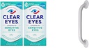 Clear Eyes Sensitive Eye Drops, 2 Pack och Drive Medical White Powder-Coated Grab Bar