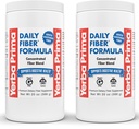 Yerba Prima Daily Fiber Formel - 20 oz Powder (Pack of 2) - Osmakad, koncentrerad blandning avlöslig / olöslig, Psyllium Seed Husks, Acacia Gum, Apple Fiber Supplement - Regularity Colon Cleanser