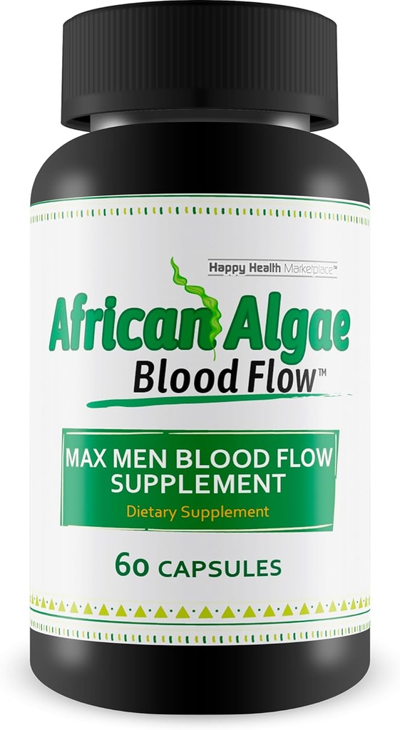 Afrikanska Alger Blodflöde - Vårt bästa cirkulationstillägg - Bättre blodflödescirkulationstillskott - Body Circulation Support - Max Men Blood Flow Supplement Pills - Avancerad blodflödeskapslar