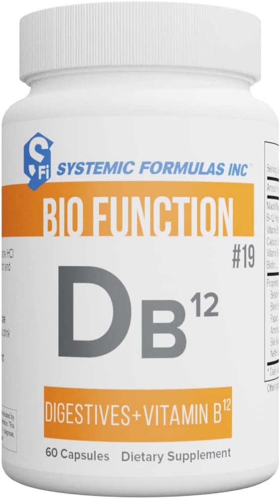 Systemiska formler DB12 Digest VIT. B12 - Digestives + Vitamin B12. B12 Formel med förbättrad B12 Absorption.