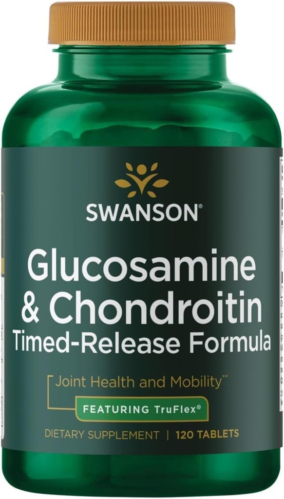 Swanson Timed-Release Glucosamine & Chondroitin Sulfate 750/600 Milligram 120 flikar