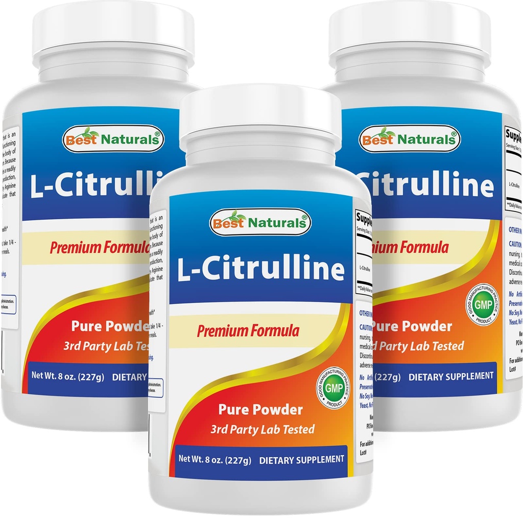 Bästa Naturals L-Citrulline Powder 8 OZ (8 OZ (Pack of 3))
