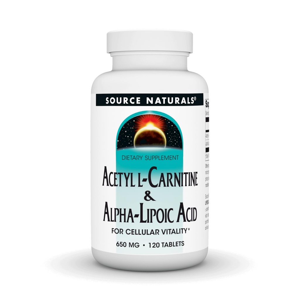 Källa Naturals Acetyl L-Carnitine & Alpha-Lipoic Acid 650mg - 120 tabletter