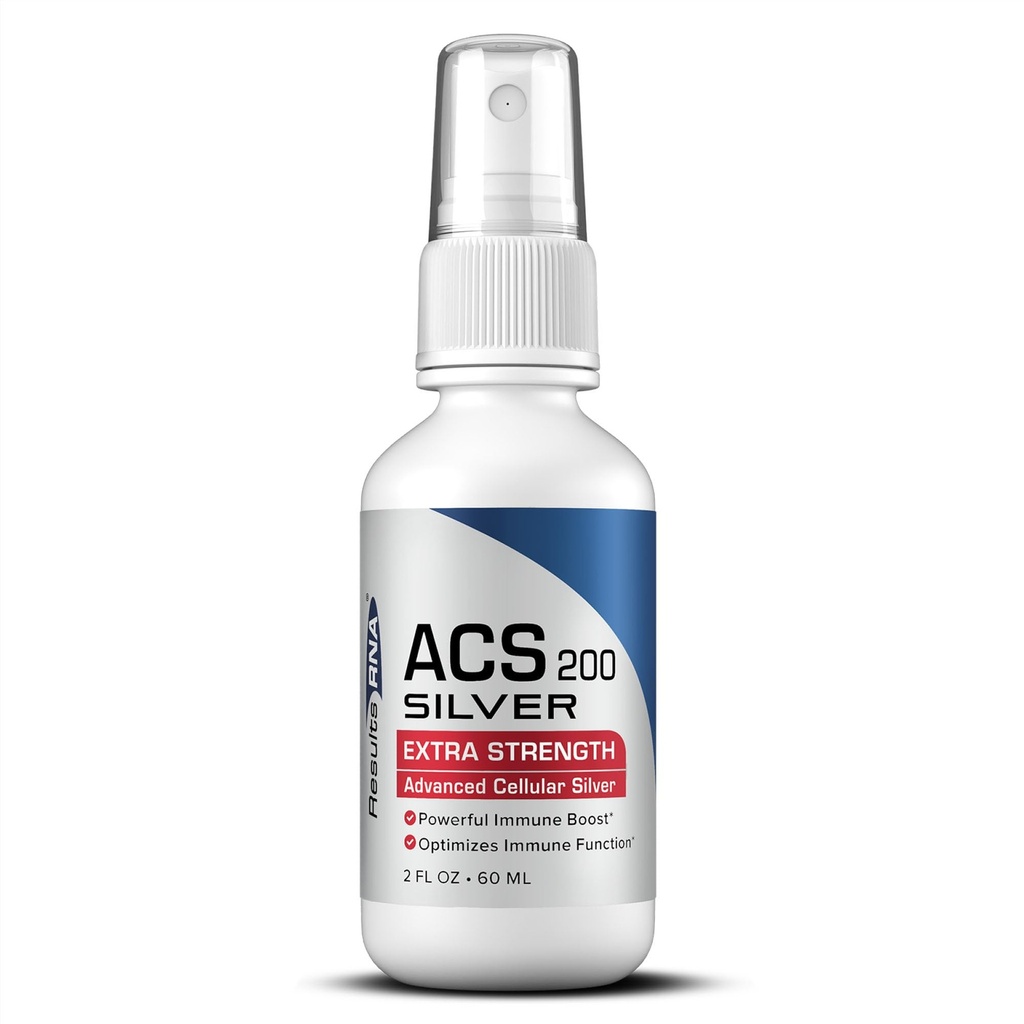 Results RNA ACS 200 Silver Extra Strength Immune System Support – 2 oz, 30-Day Supply – Advanced Cellular Colloidal Silver Supercharges Your Immune System