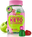 Keto Acv Gummies för avancerad viktminskning: Apple Cider Vinegar Gummies med vitaminer för att stödja utmattning, metabolism och immunhälsa - Sugar Free 80 ct