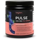 LEGION Pulse Pre Workout Supplement - All Natural Nitric Oxide Preworkout Drink för att öka energi, kreatinfri, naturligt sötad, Beta Alanine, Citrulline, Alpha GPC (Caffeine Free Blue Razz)