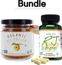 Greenbow Organic Bee Pollen - 100% USDA Certified Organic, Pure, Natural Bee Pollen - Superfood Packad med proteiner, vitaminer och mineraler - 155g Royal Jelly 2000mg 60 caps