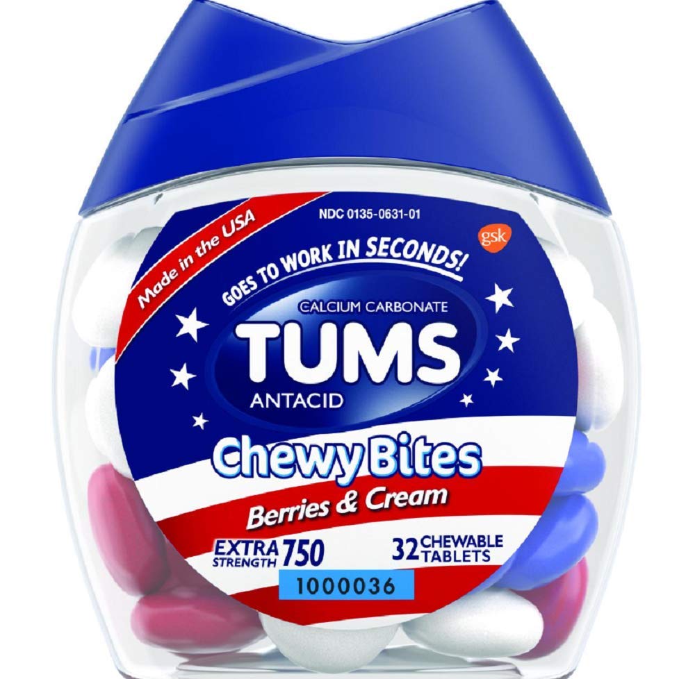 TUMS Chewy Bites Berries & Cream - 32 räkna