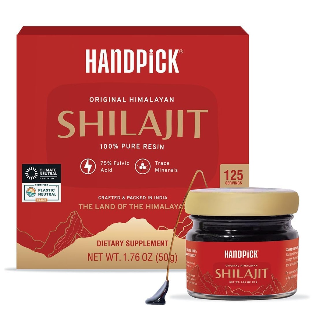 Rena Himalayan Shilajit Resin packad i återförsäljbar Ziplock Pouch