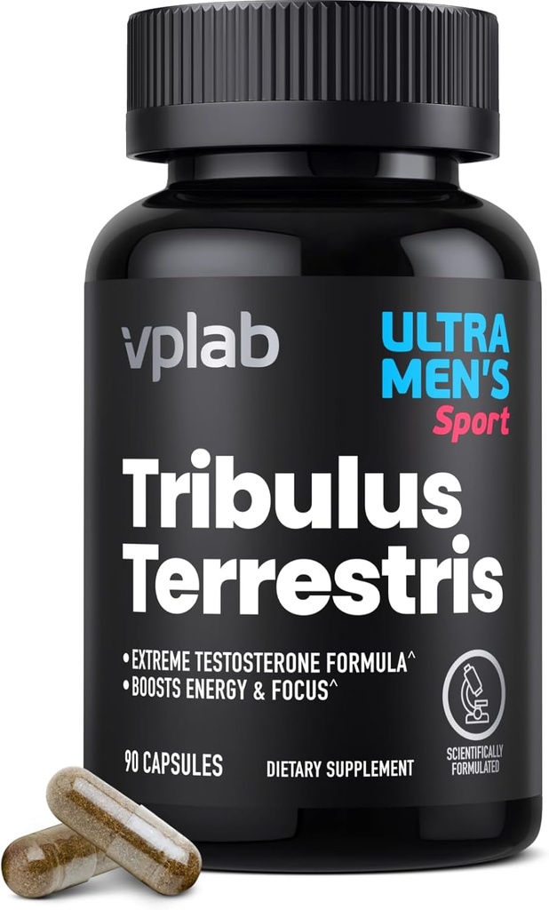 VPLab Ultra Mäns Tribulus Terrestris - Daglig multivitamin Supplement för män med Tribulus Terrestris Extract och Zink - Stöder nivåer och immunsystem, 90 kapslar