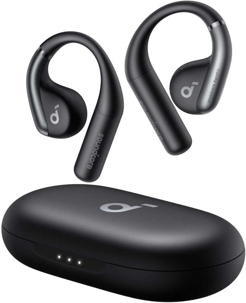 Soundcore av Anker, AeroFit Open-Ear Headphones, Ultra Comfort, Snug Fit, Ergonomic Ear Hook, Balanced Sound, IPX7 Waterproof, 42H Playtime,Small-Ear Friendly,App Control,Clear Calls,Wireless Earbuds